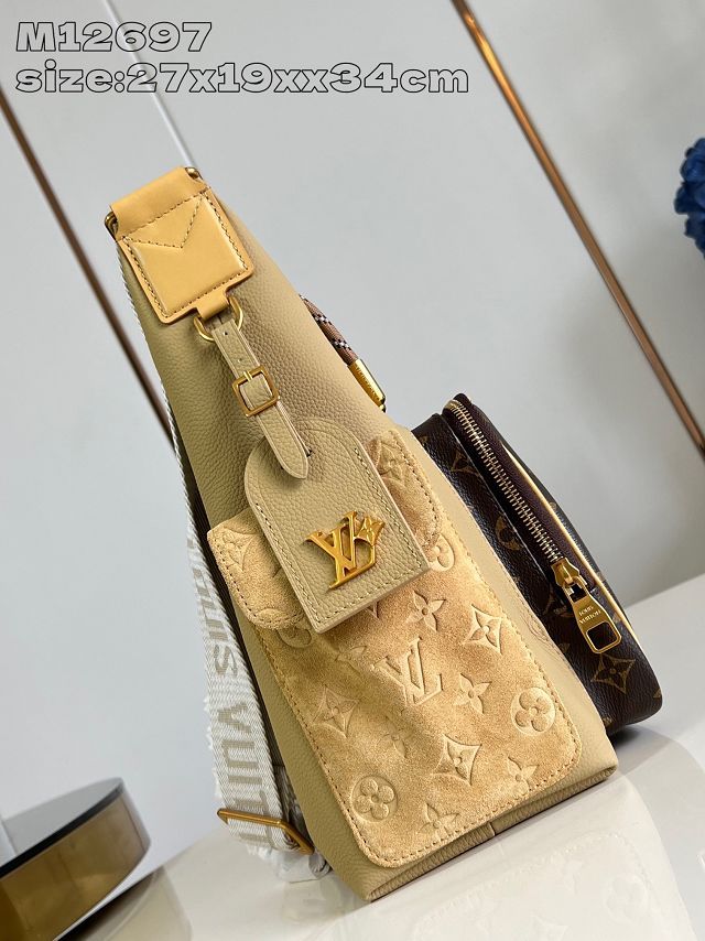 Louis vuitton original calfskin hobo cargo M12697 beige