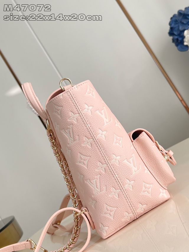 Louis vuitton original calfskin mini backpack M12987 light pink