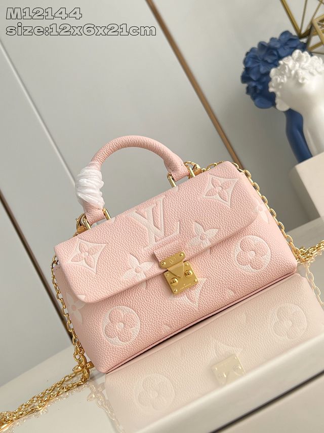 Louis vuitton original calfskin nano madeleine bag M12144 light pink