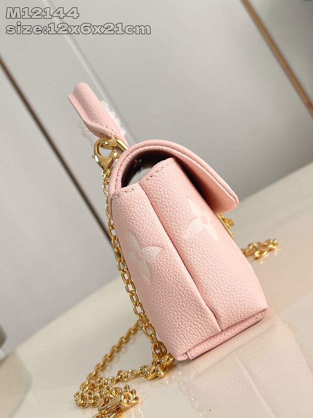 Louis vuitton original calfskin nano madeleine bag M12144 light pink