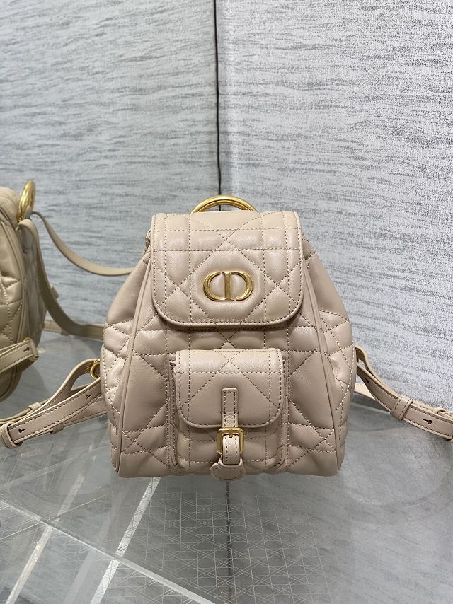 Dior original lambskin small caro backpack M6302 beige