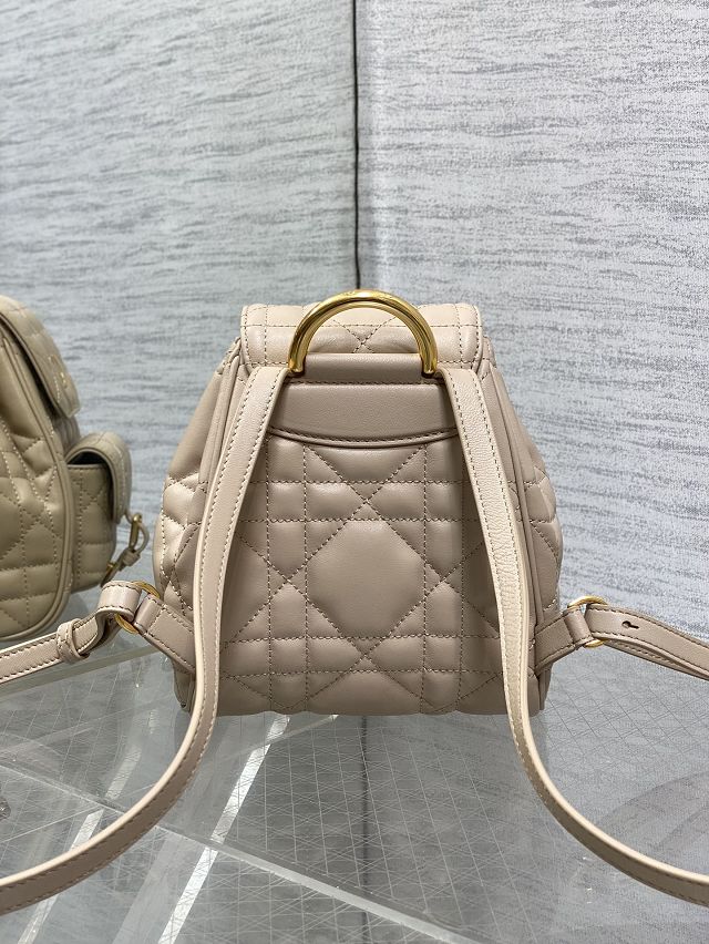 Dior original lambskin small caro backpack M6302 beige