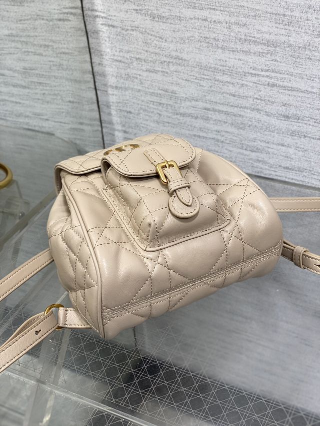 Dior original lambskin small caro backpack M6302 beige