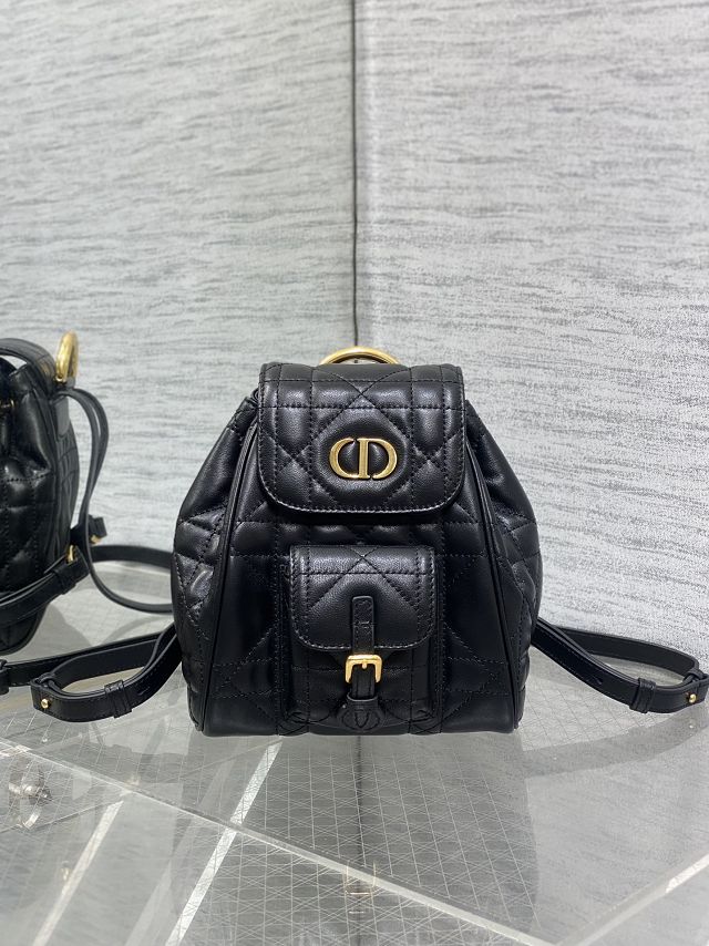 Dior original lambskin small caro backpack M6302 black