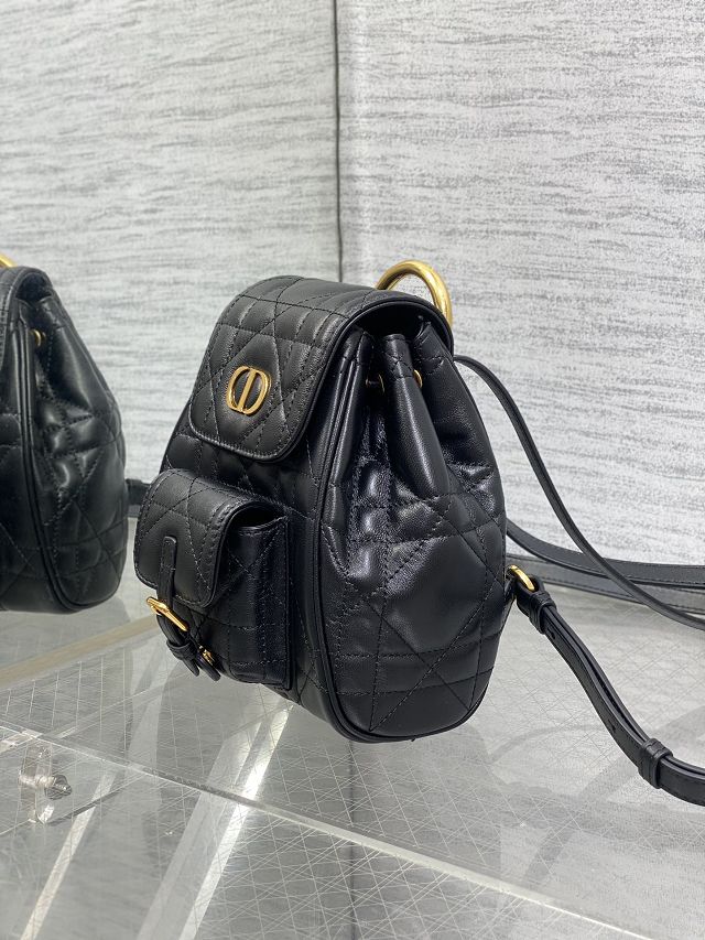 Dior original lambskin small caro backpack M6302 black