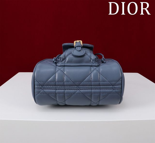 Dior original lambskin small caro backpack M6302 navy blue