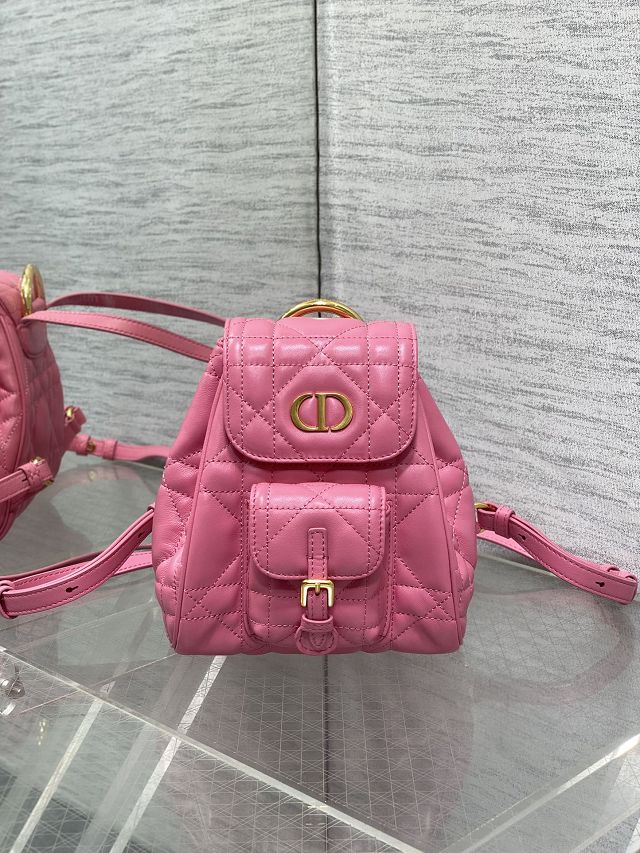 Dior original lambskin small caro backpack M6302 pink