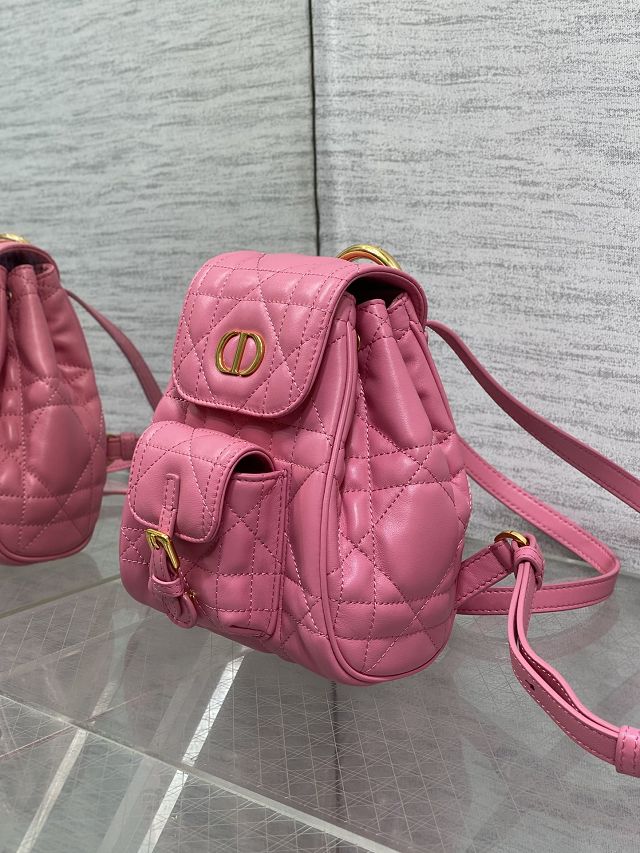 Dior original lambskin small caro backpack M6302 pink