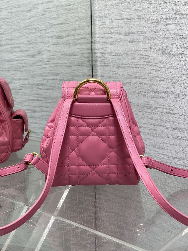 Dior original lambskin small caro backpack M6302 pink