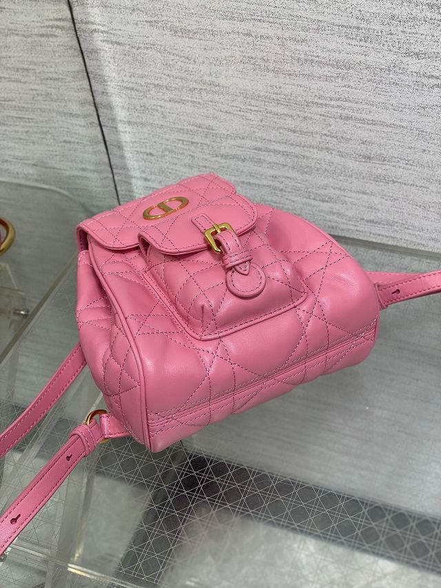 Dior original lambskin small caro backpack M6302 pink