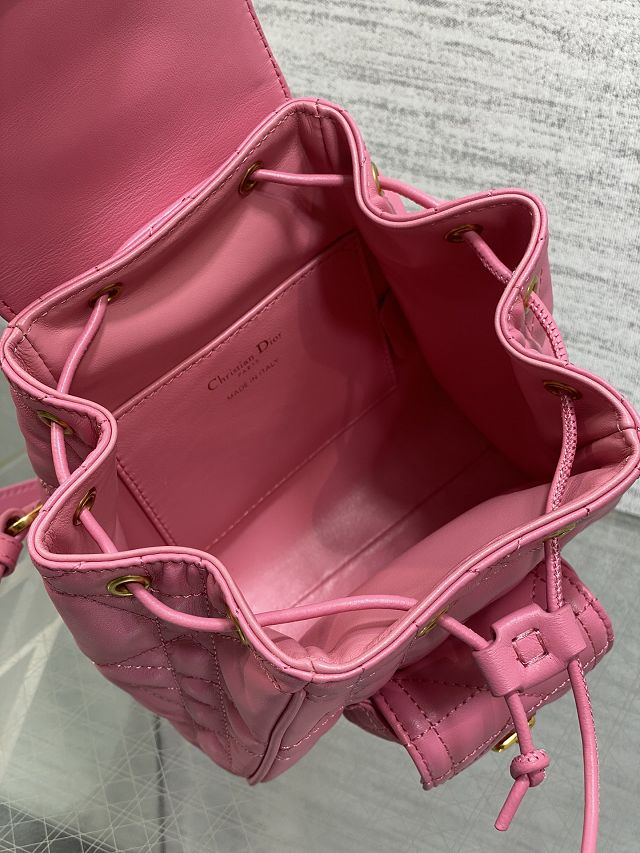 Dior original lambskin small caro backpack M6302 pink