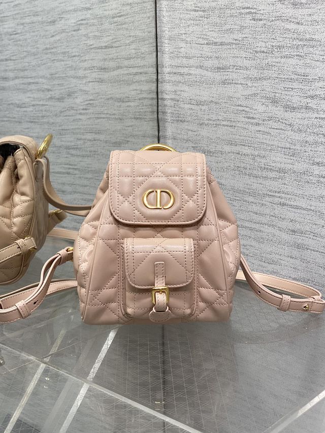 Dior original lambskin small caro backpack M6302 power pink