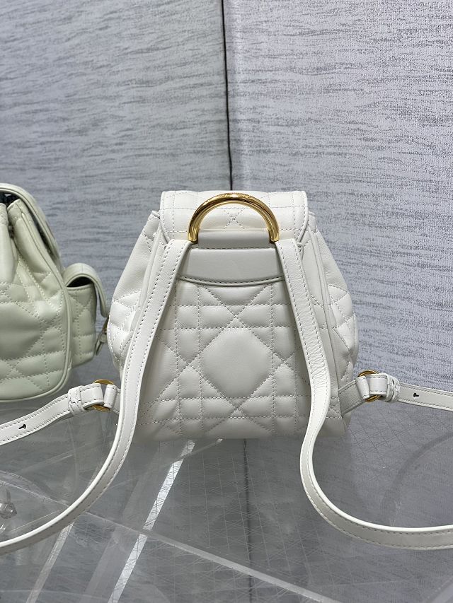 Dior original lambskin small caro backpack M6302 white