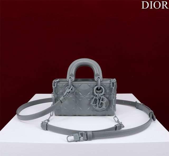 Dior original calfskin lady D-Joy micro bag S0910 grey