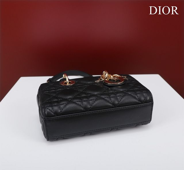 Dior original lambskin lady D-Joy micro bag S0910 black