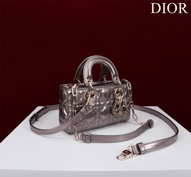 Dior original lambskin lady D-Joy micro bag S0910 brozen