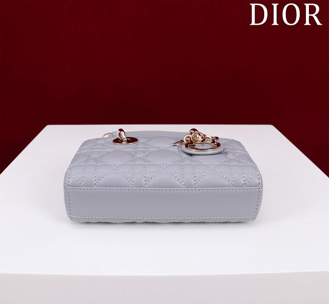 Dior original lambskin lady D-Joy micro bag S0910 grey