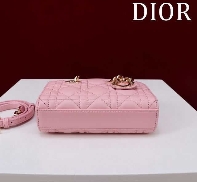 Dior original lambskin lady D-Joy micro bag S0910 pink