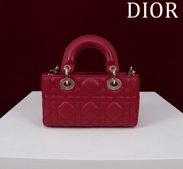 Dior original lambskin lady D-Joy micro bag S0910 red