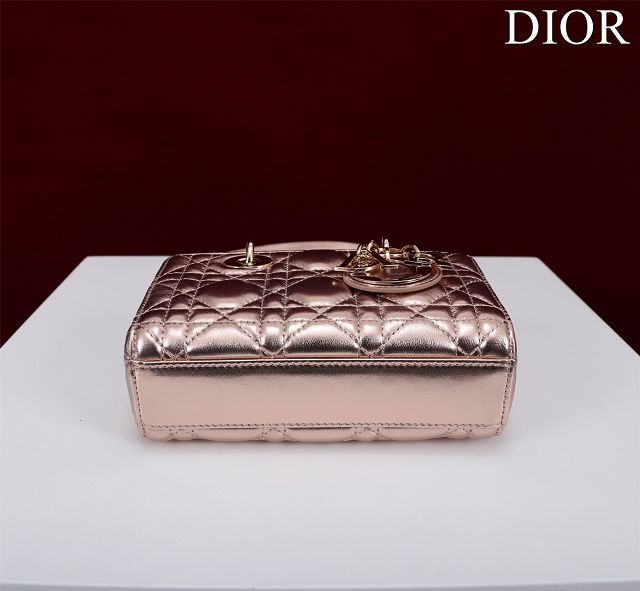 Dior original lambskin lady D-Joy micro bag S0910  gold