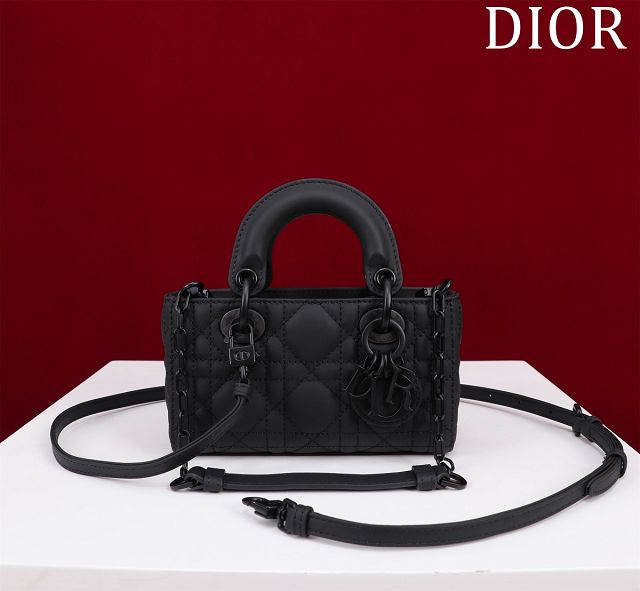 Dior original lambskin lady D-Joy micro bag S0910 allblack