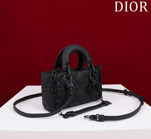 Dior original lambskin lady D-Joy micro bag S0910 allblack