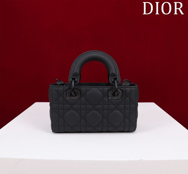 Dior original lambskin lady D-Joy micro bag S0910 allblack