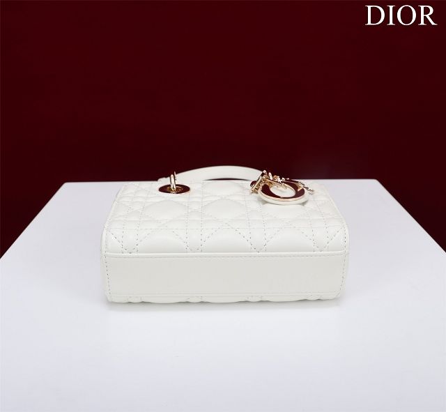 Dior original lambskin lady D-Joy micro bag S0910 white