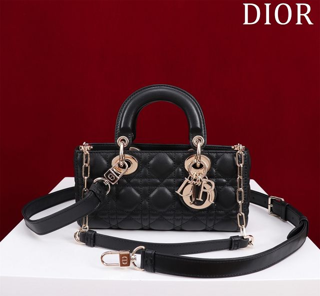 Dior original lambskin small lady D-Joy bag M0613 black