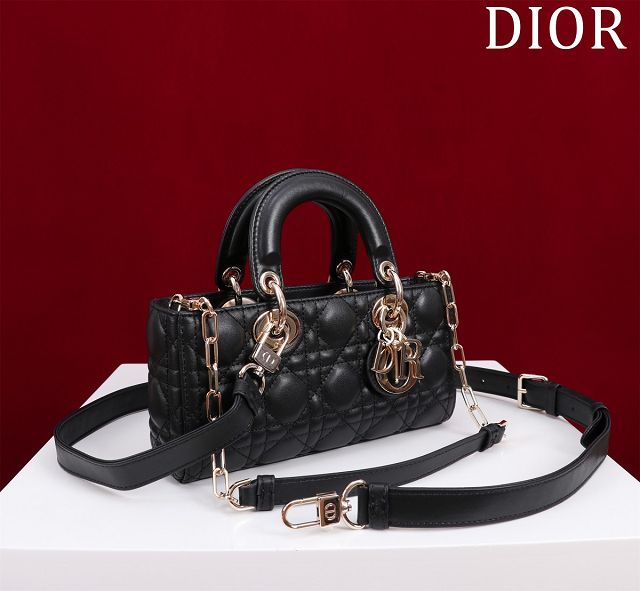 Dior original lambskin small lady D-Joy bag M0613 black