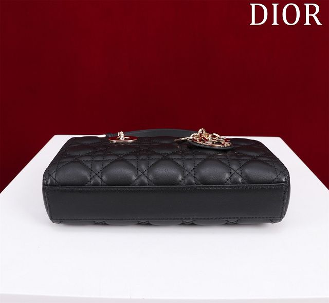 Dior original lambskin small lady D-Joy bag M0613 black