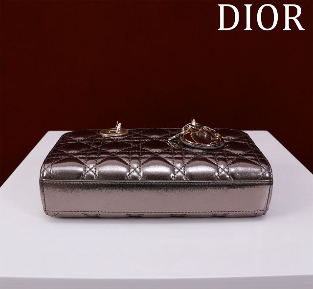 Dior original lambskin small lady D-Joy bag M0613 brozen