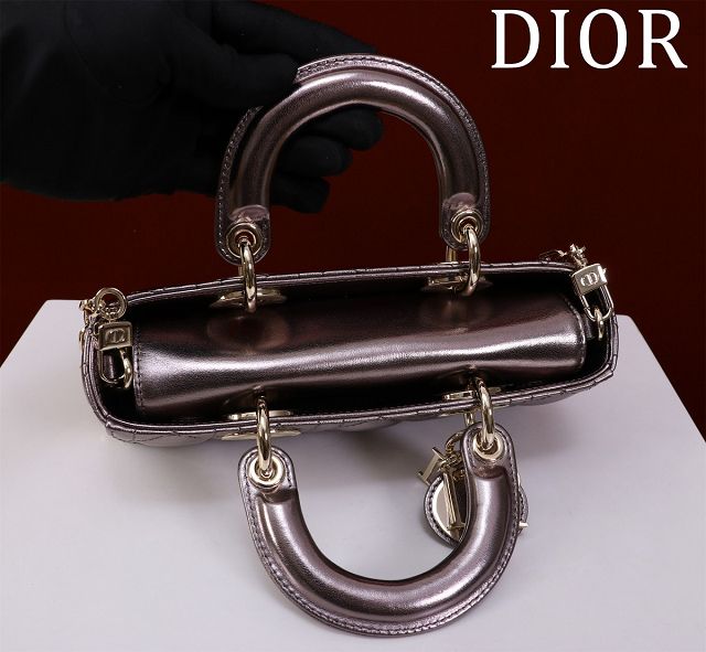 Dior original lambskin small lady D-Joy bag M0613 brozen