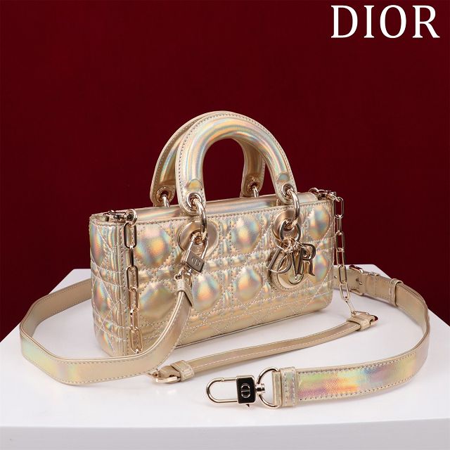 Dior original lambskin small lady D-Joy bag M0613 gold