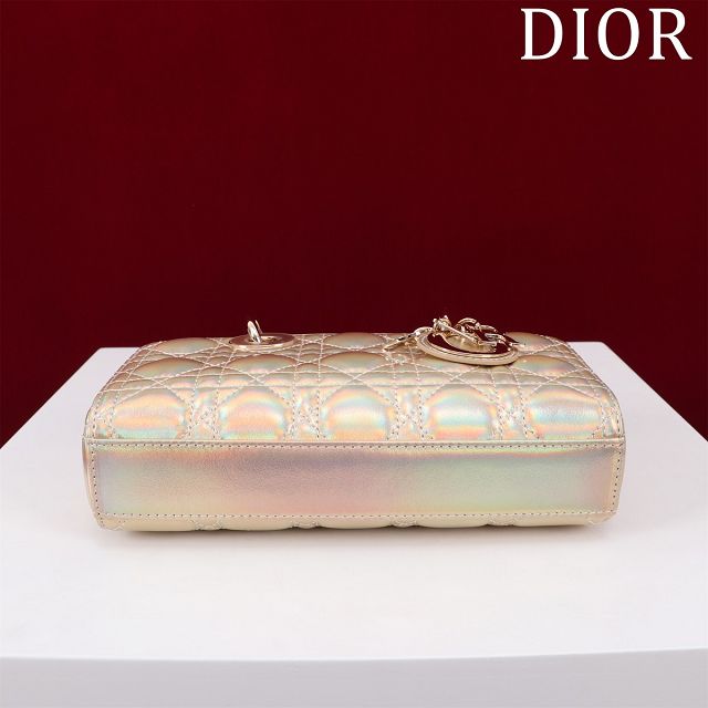 Dior original lambskin small lady D-Joy bag M0613 gold