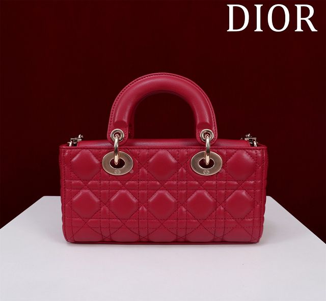 Dior original lambskin small lady D-Joy bag M0613 red