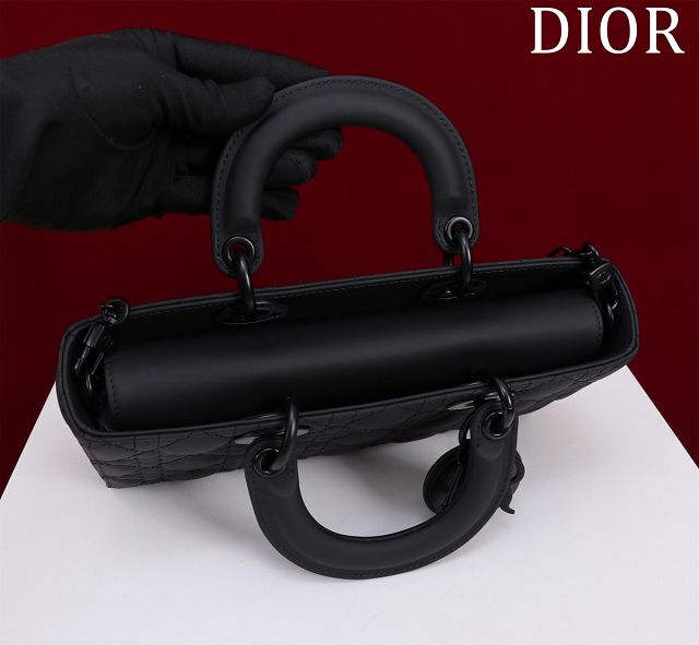 Dior original lambskin medium lady D-Joy bag M0540 allblack