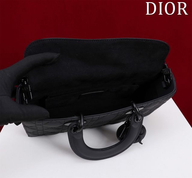 Dior original lambskin medium lady D-Joy bag M0540 allblack