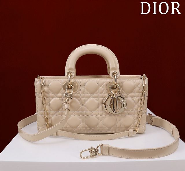 Dior original lambskin medium lady D-Joy bag M0540 beige