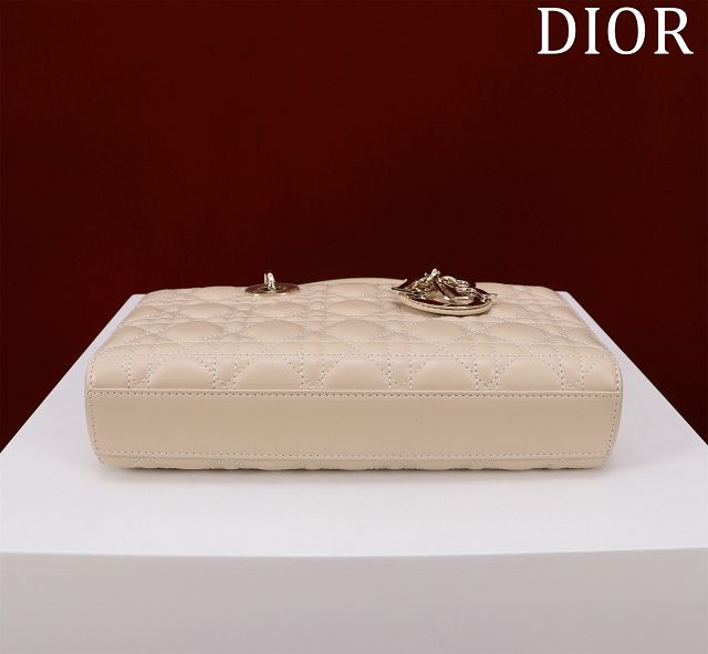 Dior original lambskin medium lady D-Joy bag M0540 beige