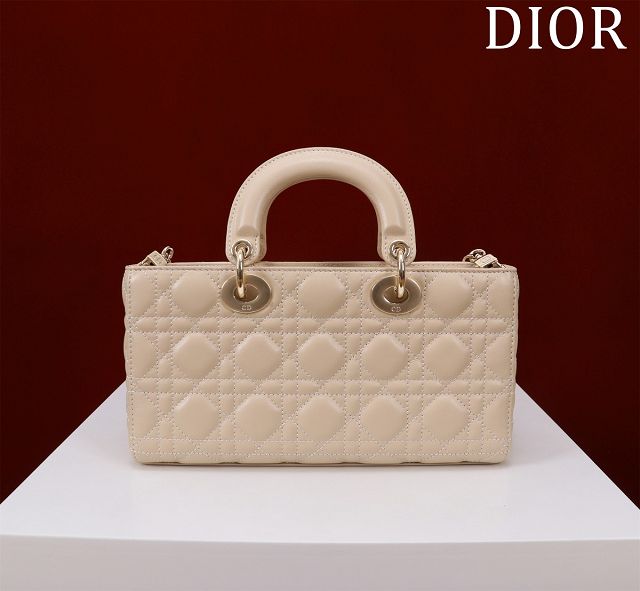 Dior original lambskin medium lady D-Joy bag M0540 beige