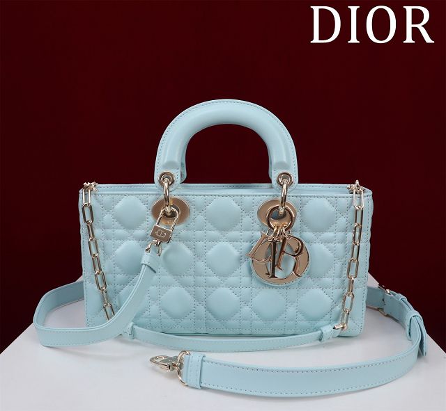 Dior original lambskin medium lady D-Joy bag M0540 blue