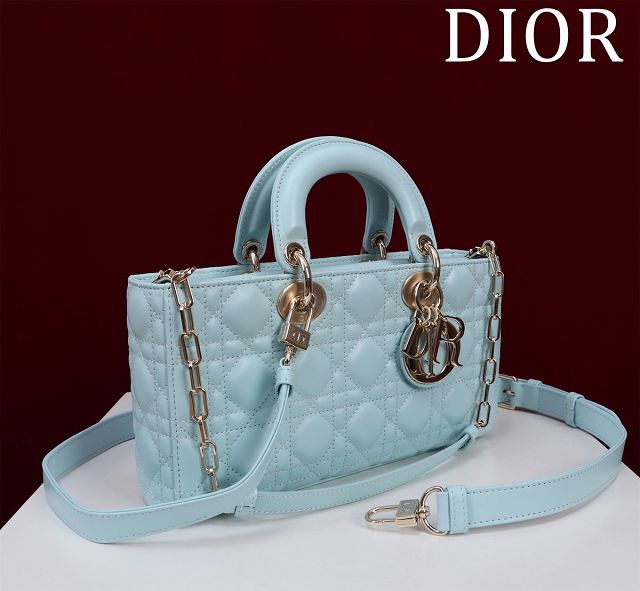 Dior original lambskin medium lady D-Joy bag M0540 blue