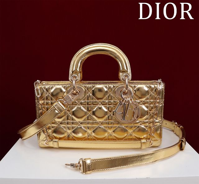 Dior original lambskin medium lady D-Joy bag M0540 gold