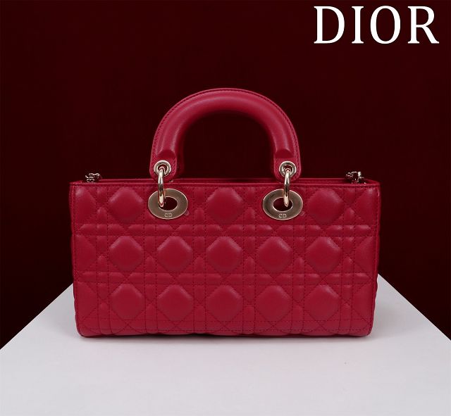 Dior original lambskin medium lady D-Joy bag M0540 red