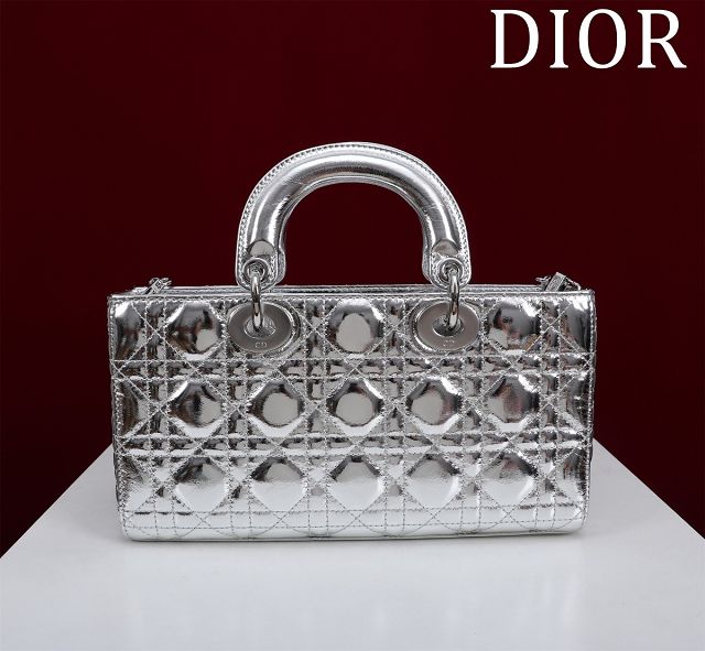 Dior original lambskin medium lady D-Joy bag M0540 silver