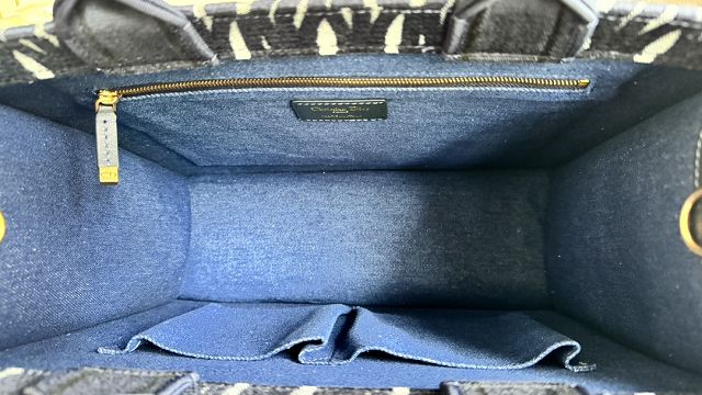 Dior original denim medium book tote bag M1296 blue