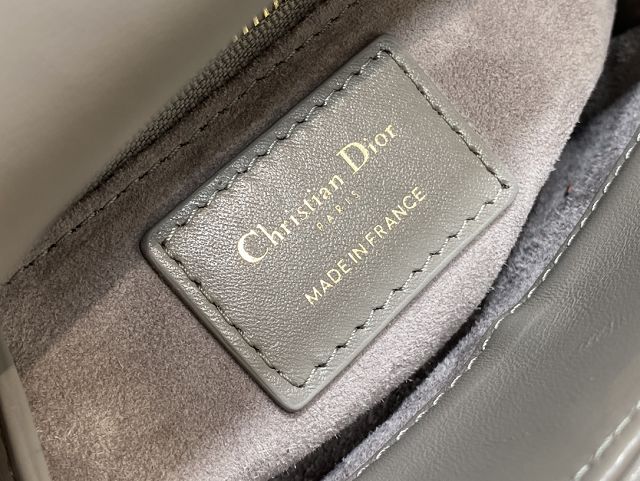 Dior original lambskin mini lady bag M0505 grey