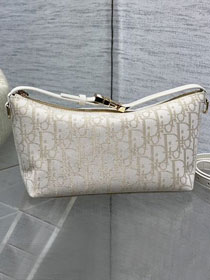 Dior original cotton DiorTravel nomad pouch S5554 white