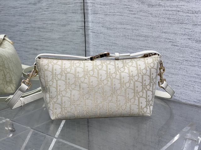 Dior original cotton DiorTravel nomad pouch S5554 white